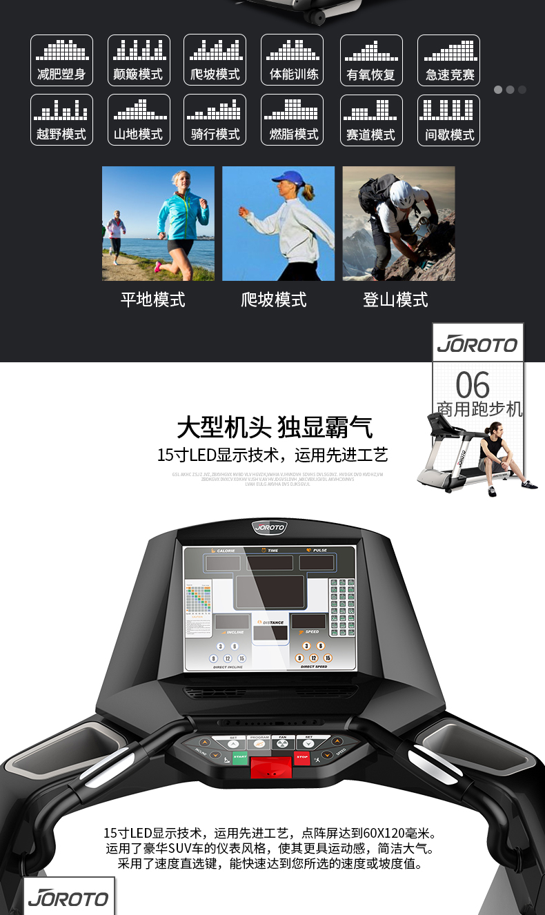 美国JOROTO-M92多功能商用健身房跑步机(图8)