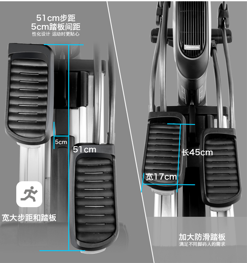 美国JOROTO-MF62前置静音椭圆机(图23)
